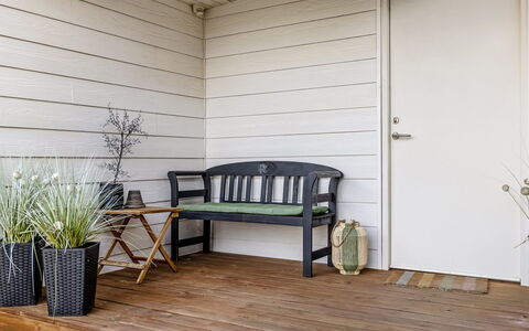 Ali - 500M from the Sea: Cottage, Backyard, Yard, Garden Buildings, Shed, Siding, Outdoor Furniture, Log Cabin, Outdoor Structure, Shack