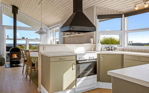 Tjarven - 350M from the Sea: Interior Design, Flooring, Kitchen, Ceiling, Countertop, Wood, Floor, Cabinetry, Furniture, Kitchen Appliance