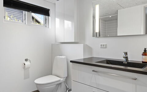 Lanica - 150M from the Sea: Plumbing Fixture, Bathroom Sink, Sink, Interior Design, Flooring, Floor, Bathroom Cabinet, Bathroom, Tap, Countertop