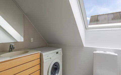 Thomine - 2.5Km from the Sea: Flooring, Floor, Interior Design, Ceiling, Plumbing Fixture, Washing Machine, Plumbing, Tap, Bathroom