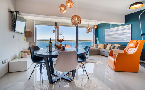Bella: Interior Design, Furniture, Flooring, Ceiling, Floor, Lighting, Living Room, Apartment, Light Fixture, Room