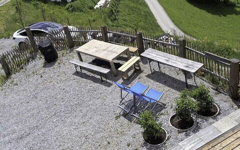 Aschau im Zillertal 675: Furniture, Outdoor Furniture, Table, Outdoor Table, Chair, Picnic Table, Garden, Shade, Backyard, Bench