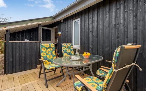 Benite - 600M from the Sea: Cottage, Backyard, Yard, Garden Buildings, Shed, Siding, Outdoor Furniture, Log Cabin, Outdoor Structure, Shack