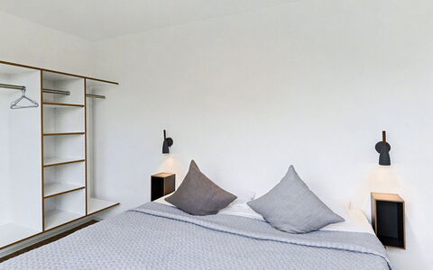 Seeufer Lodge: Interior Design, Furniture, Wall, Flooring, Bedroom, Floor, Bed, Wood, Room, Ceiling