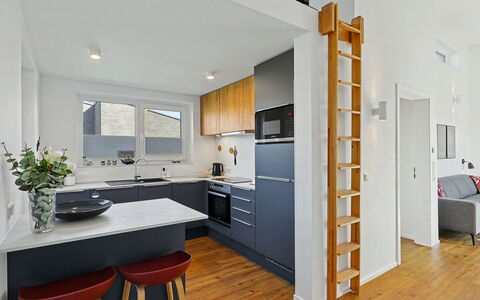 Lille Klit (325): Furniture, Flooring, Interior Design, Kitchen, Wood, Floor, Ceiling, Countertop, Cabinetry, Room