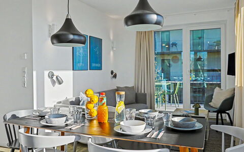 Seeflair: Furniture, Interior Design, Chair, Table, Light Fixture, Ceiling, Flooring, Kitchen & Dining Room Table, Dining Room, Lighting