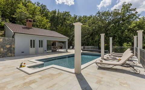 Greystone: Swimming Pool, Composite Material, Home, Estate, Shade, Concrete, Water Feature, Flagstone, Tile, Design