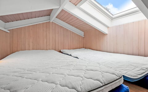 Edvard - 300M from the Sea: Wood, Bedroom, Linens, Floor, Ceiling, Bed, Bed Sheet, Bedding, Wood Stain, Attic