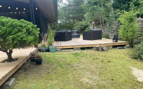 Sheyla - 70M from the Sea: Cottage, Backyard, Yard, Garden Buildings, Shed, Siding, Outdoor Furniture, Log Cabin, Outdoor Structure, Shack