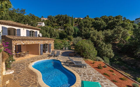 Villa du Canadel: Door, Balcony, Chair, Outdoor Furniture, Yard, Driveway, Houseplant, Courtyard, Walkway, Flowerpot