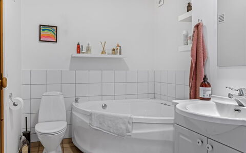Albine - 500M from the Sea: Interior Design, Flooring, Plumbing Fixture, Floor, Bathroom, Ceiling, Plumbing, Toilet, Room, Sink