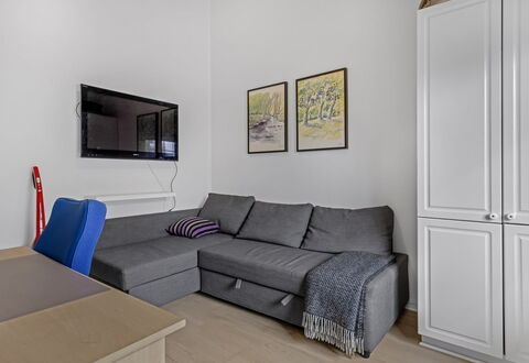 Albine - 500M from the Sea: Furniture, Flooring, Floor, Interior Design, Couch, Wood, Living Room, Room, Apartment, Home