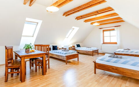 Halámky: Wood, Flooring, Floor, Interior Design, Furniture, Home, Room, Wood Flooring, Bed, Bedroom