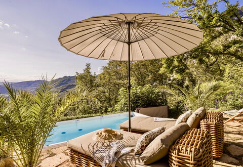 Villa Chiovada: Outdoor Furniture, Furniture, Umbrella, Resort, Shade, Eco Hotel, Chair, Swimming Pool, Leisure, Sunlounger