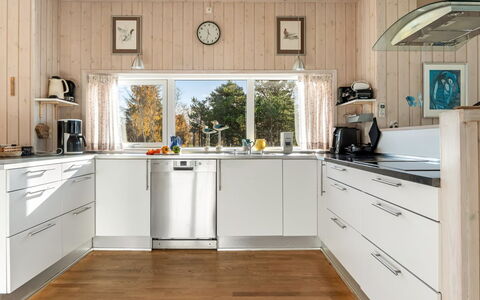 Tjorven - 400M from the Sea: Kitchen, Kitchen Appliance, Countertop, Flooring, Wood, Cabinetry, Major Appliance, Interior Design, Furniture, Sink