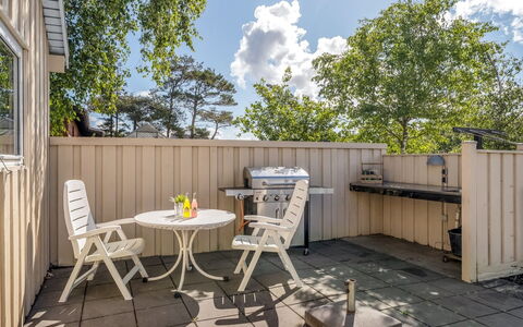 Tjorven - 400M from the Sea: Furniture, Outdoor Furniture, Chair, Wood Stain, Hardwood, Deck, Shade, Outdoor Table, Garden, Patio