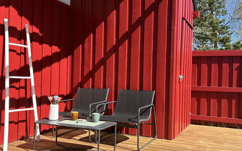 Catha - 200M from the Sea: Cottage, Backyard, Yard, Garden Buildings, Shed, Siding, Outdoor Furniture, Log Cabin, Outdoor Structure, Shack