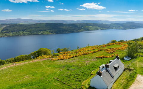 Bunloit Farmhouse: Body Of Water, Grass, Mountainous Landforms, Natural Landscape, Hill, Highland, Landscape, Grassland, Mountain, Ecoregion