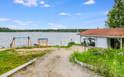 Vuokatti Villas Susi: Boat, Blue, Watercraft, Boats And Boating--Equipment And Supplies, Port, Waterway, Harbor, Marina, Naval Architecture, Channel
