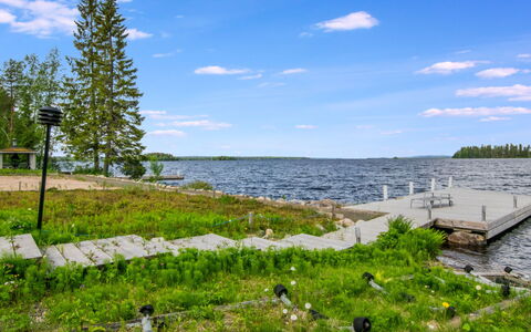 Vuokatti Villas Susi: Boat, Blue, Watercraft, Boats And Boating--Equipment And Supplies, Port, Waterway, Harbor, Marina, Naval Architecture, Channel