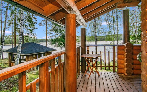 Villa Saimaa: Wood, Porch, Cottage, Log Cabin, Hardwood, Wood Stain, Deck, Plank, Eco Hotel, Balcony