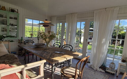 Yvette - 350M from the Sea: Furniture, Wood, Chair, Table, Interior Design, Kitchen & Dining Room Table, Dining Room, Flooring, Floor, Ceiling