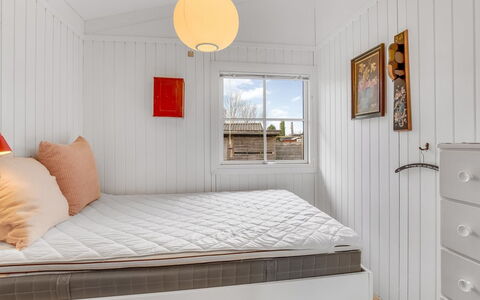 Anelle - 100M from the Sea: Wood, Interior Design, Flooring, Floor, Ceiling, Furniture, Lighting, Bedroom, Room, Bed