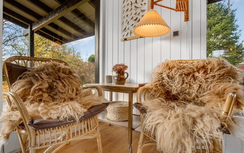 Anelle - 100M from the Sea: Cottage, Backyard, Yard, Garden Buildings, Shed, Siding, Outdoor Furniture, Log Cabin, Outdoor Structure, Shack