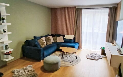 Na Kovárně: Furniture, Interior Design, Floor, Flooring, Wall, Room, Wood, Couch, Living Room, Home