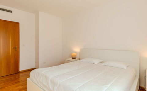 Centro Piave: Bed, Interior Design, Furniture, Bedroom, Floor, Flooring, Wood, Room, Bed Sheet, Bedding