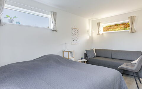 Martti - 200M from the Sea: Interior Design, Furniture, Flooring, Wall, Floor, Wood, Ceiling, Room, Bed, Bedroom