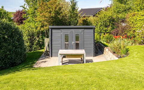 Martti - 200M from the Sea: Garden, Shrub, Garden Buildings, Shed, Groundcover, Backyard, Landscaping, Yard, Outdoor Structure, Lawn