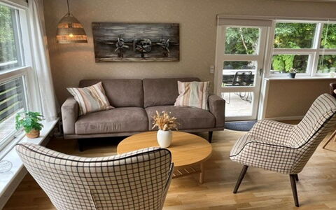 Elaina - 290M from the Sea: Roof, Home, Door, Cottage, Shade, Siding, Yard, Estate, Backyard