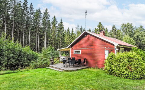 Liane Dalen: Shrub, House, Cottage, Garden, Larch, Garden Buildings, Landscaping, Farmhouse, Log Cabin