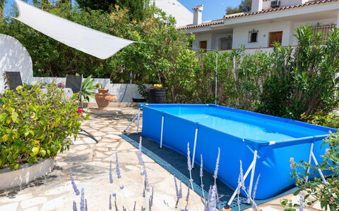 Vita: Blue, Swimming Pool, Composite Material, Garden, Flowerpot, Leisure, Shade, Backyard, Houseplant