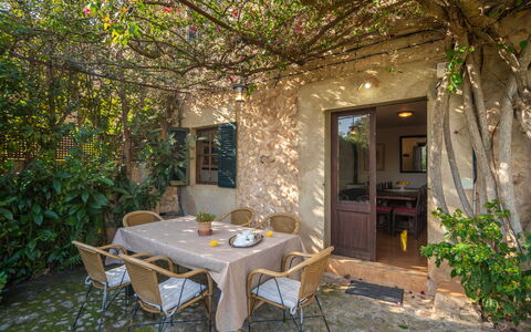 Ca Na Canta: Furniture, Door, Table, Chair, Outdoor Furniture, Kitchen & Dining Room Table, Outdoor Table, Garden, Shade