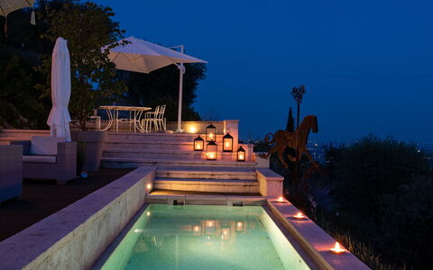 Asolina Villa: Blue, Swimming Pool, Resort, Composite Material, Eco Hotel, Flowerpot, Outdoor Furniture, Villa, Balcony, Shade