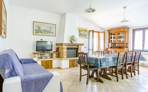 Villa Altavista: Flooring, Interior Design, Furniture, Floor, Ceiling, Room, Table, Couch, Living Room, Chair