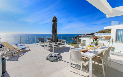 Nerja View with Infitinity Pool: Sea, Coast, Ocean, Resort, Balcony, Hotel, Seaside Resort, Chair, Villa, Bay