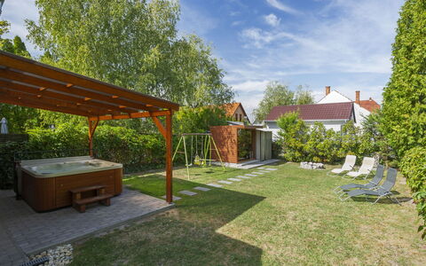 Wild Grape: Siding, Garden, Cottage, Outdoor Furniture, Shade, Yard, Garden Buildings, Backyard, Landscaping, Hardwood