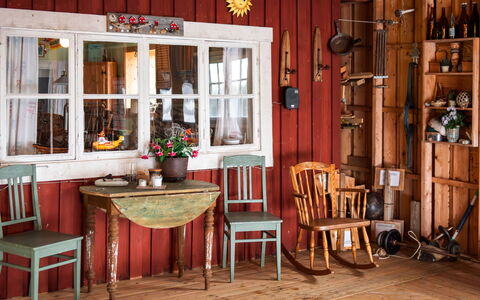 Viksjö Utsikten: Furniture, Wood, Interior Design, Chair, Flooring, Table, Lighting, Floor, Wood Stain, Dining Room
