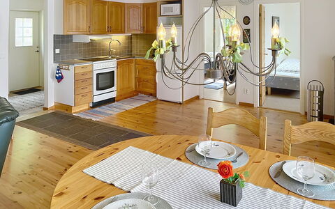 Hults-Kulla: Furniture, Interior Design, Flooring, Light Fixture, Ceiling, Floor, Wood, Chair, Table, Dining Room