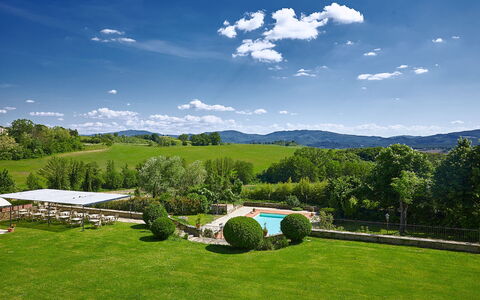 Villa Medicea Lo Sprocco: Tree, Natural Landscape, Landscape, Hill, Mountain, Shrub, Highland, Garden, Land Lot, Plain