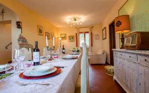 Villa Malula: Furniture, Interior Design, Table, Ceiling, Flooring, Room, Lighting, Dining Room, Chair, Floor
