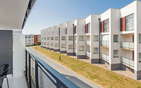 Bursztynowe Osiedle: Furniture, Chair, Table, Apartment, Outdoor Furniture, Balcony, Kitchen & Dining Room Table, Condominium, Shade, Patio
