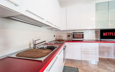 Abbardente: Kitchen, Kitchen Appliance, Major Appliance, Countertop, Flooring, Interior Design, Cabinetry, Floor, Kitchen Stove, Home Appliance