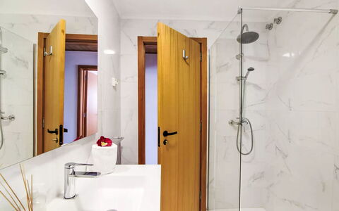 W Marina - Sunny Way: Flooring, Floor, Interior Design, Plumbing Fixture, Door, Bathroom, Home, Plumbing, Room, Tap