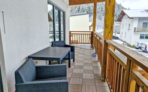 Haus 201: Wood, Porch, Floor, Balcony, Wood Flooring, Deck, Wood Stain, Handrail, Fence, Hardwood
