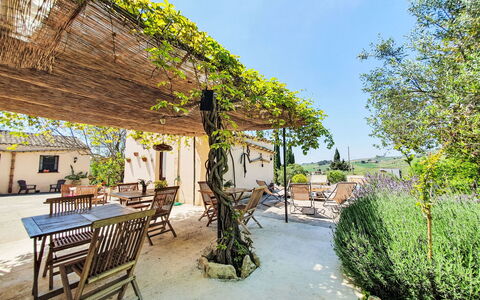 Grande Baglio Anastè: Furniture, Shade, Flowerpot, Outdoor Furniture, Garden, Chair, Backyard, Outdoor Table, Yard, Flagstone
