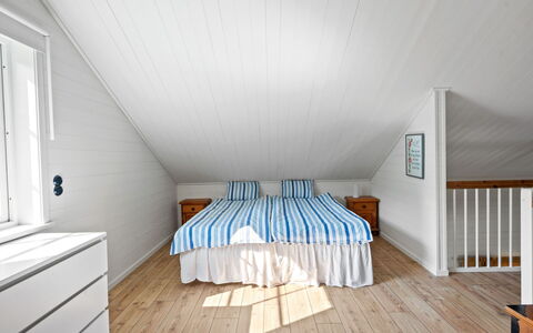 Teåker: Flooring, Floor, Interior Design, Wood, Ceiling, Wood Flooring, Bedroom, Room, Bed, Furniture